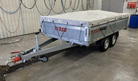 Leie Henger TYSSE 6357S14 2600KG med bøyler og presenning